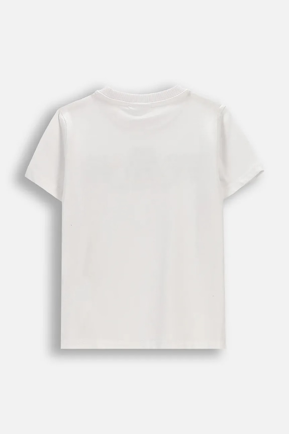 Coccodrillo tricou de bumbac pentru copii WC6143204MBK alb SS26