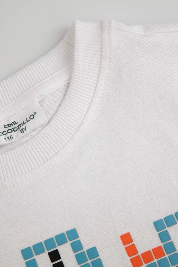 Băieți Coccodrillo tricou de bumbac pentru copii WC6143204MBK alb