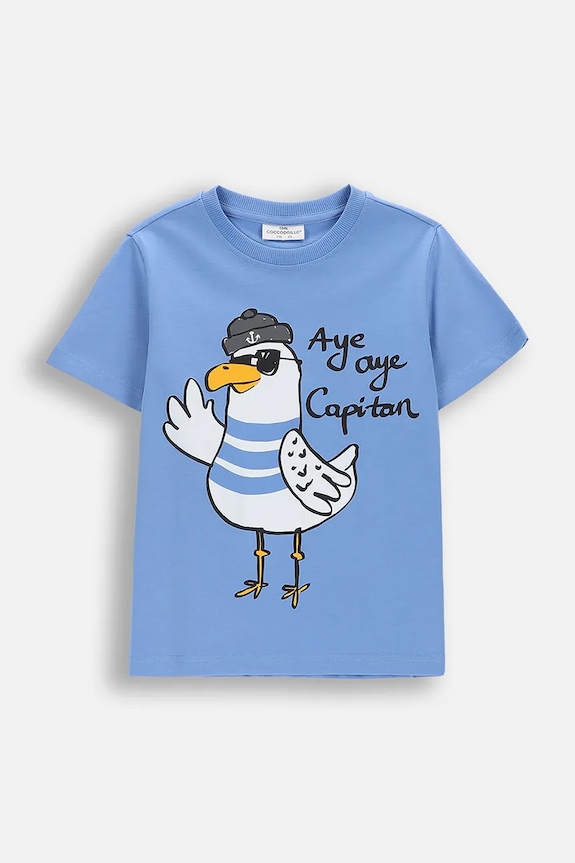 Coccodrillo t-shirt παιδικό βαμβακερό μπλε WC6143206VBB