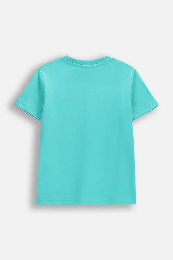 Coccodrillo T-shirt dziecięcy bawełniany WC6143201TBK niebieski SS26