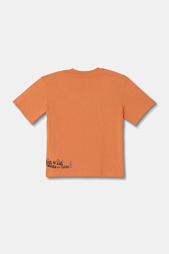 United Colors of Benetton majica za djecu od pamuka 3I1XC10TY.G.seasonal narančasta SS26