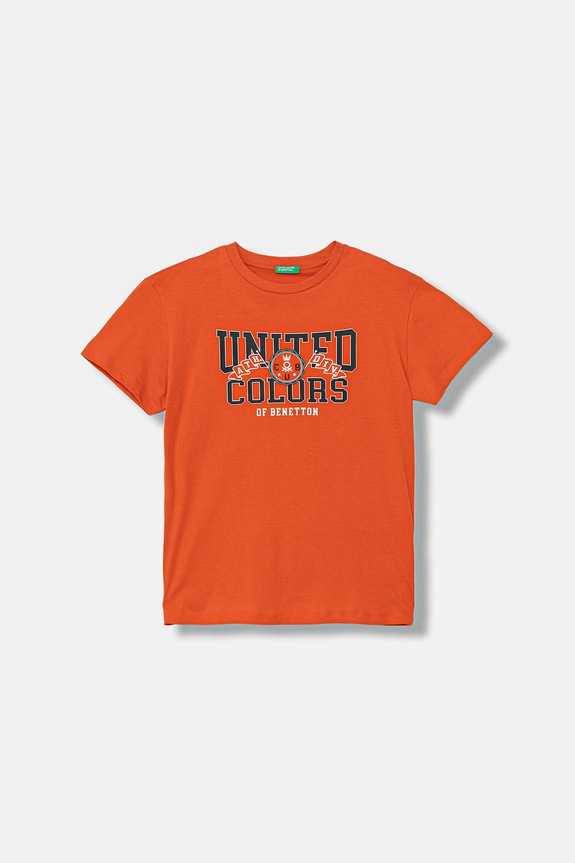 United Colors of Benetton t-shirt Παιδικό βαμβακερό πορτοκαλί 3I1XC10TF.G.seasonal