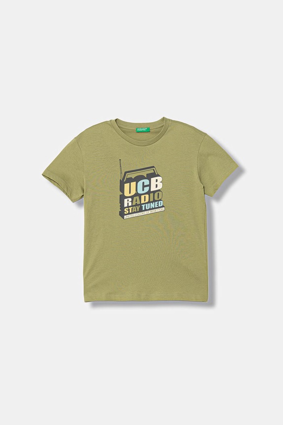 United Colors of Benetton majica za djecu od pamuka zelena 3I1XC10TF.G.seasonal