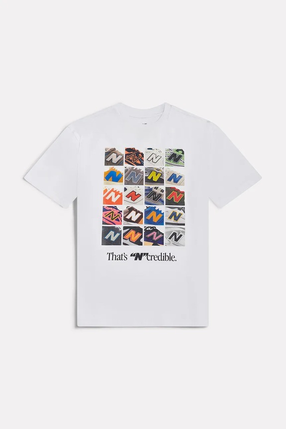 New Balance tricou pentru copii, din bumbac YT61Q4N0 alb SS26