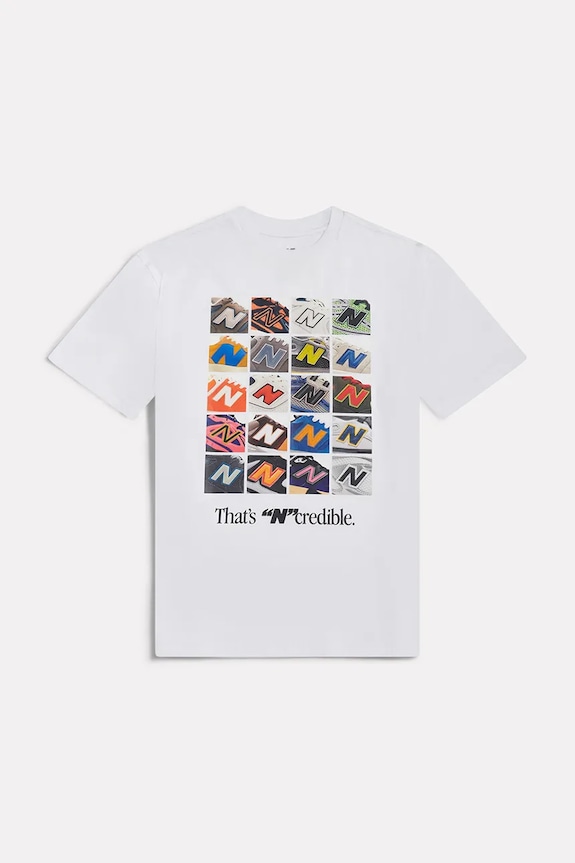 New Balance tricou pentru copii, din bumbac YT61Q4N0 alb SS26