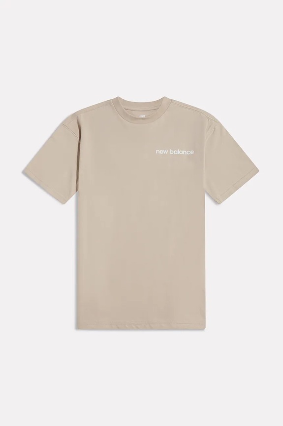 New Balance tricou pentru copii, din bumbac YT61A21A bej SS26