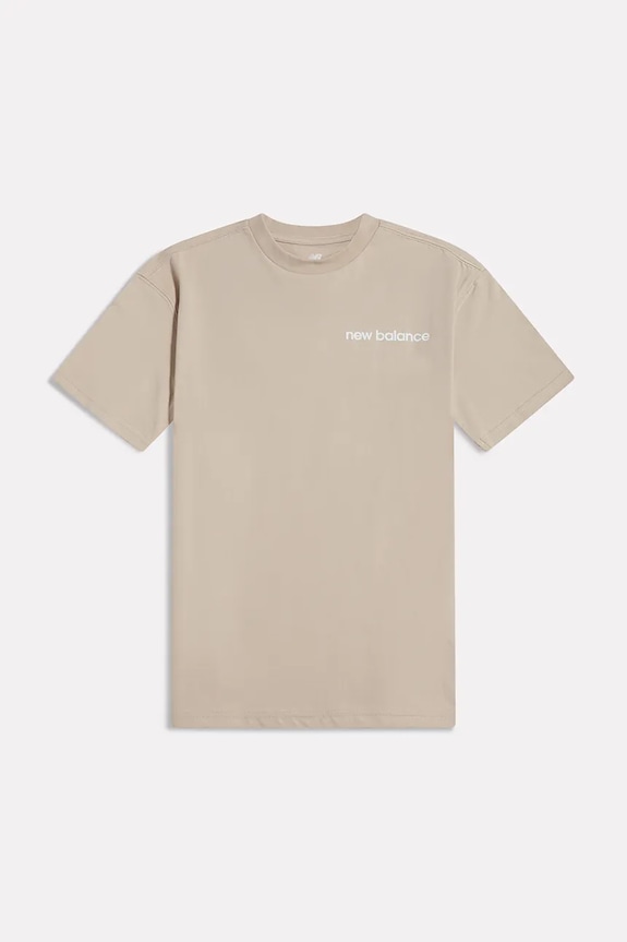 New Balance tricou pentru copii, din bumbac YT61A21A bej SS26