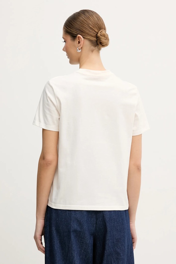 Îmbrăcăminte Calvin Klein Jeans tricou din bumbac LV047E804G bej