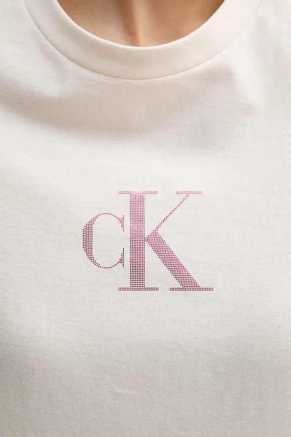 Calvin Klein Jeans tricou din bumbac LV047E804G bej