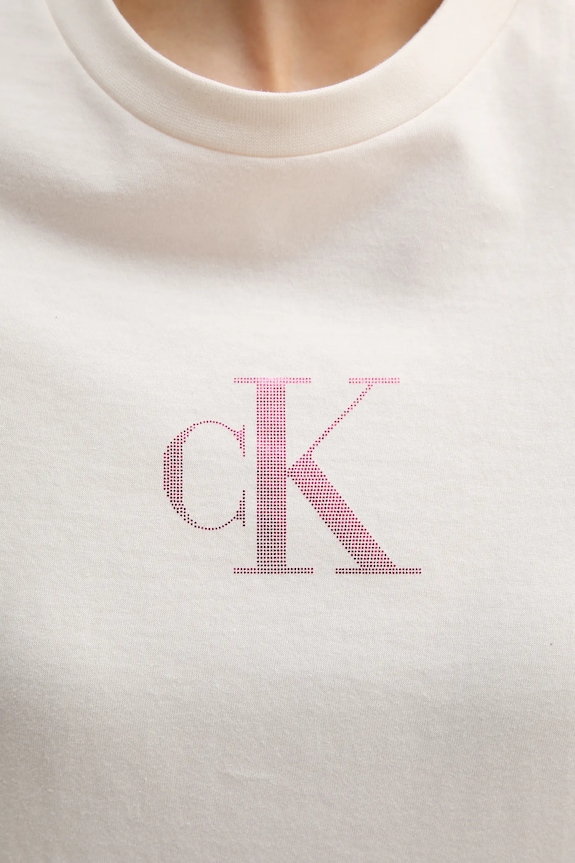 Calvin Klein Jeans tricou din bumbac LV047E804G bej
