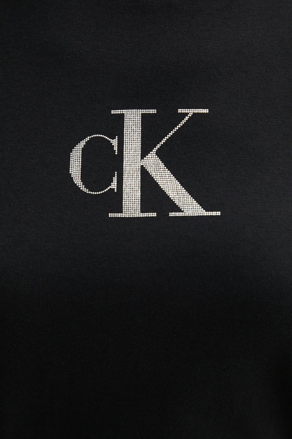Βαμβακερό μπλουζάκι Calvin Klein Jeans LV047E804G μαύρο