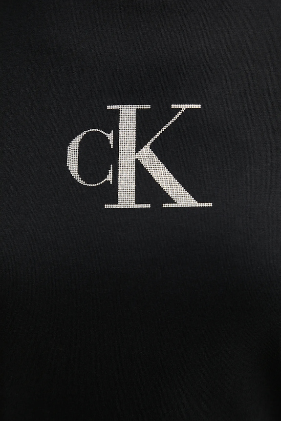 Βαμβακερό μπλουζάκι Calvin Klein Jeans LV047E804G μαύρο