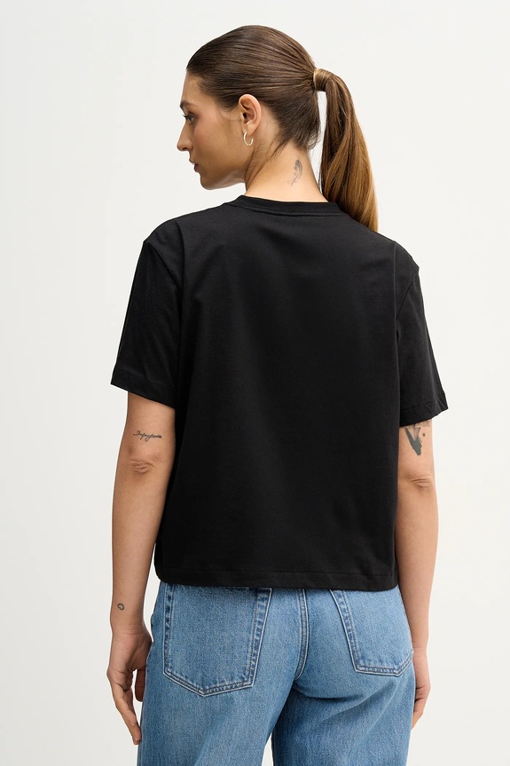 Odzież Calvin Klein Jeans T-shirt damski bawełniany LV047E811G czarny