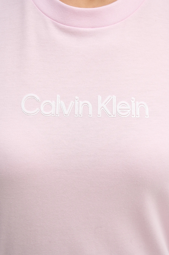 Памучна тениска Calvin Klein Jeans LV047E821G розов