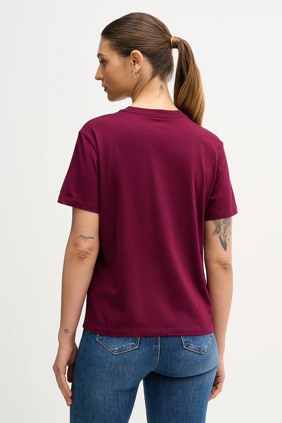 Odzież Calvin Klein Jeans t-shirt bawełniany LV047E821G bordowy