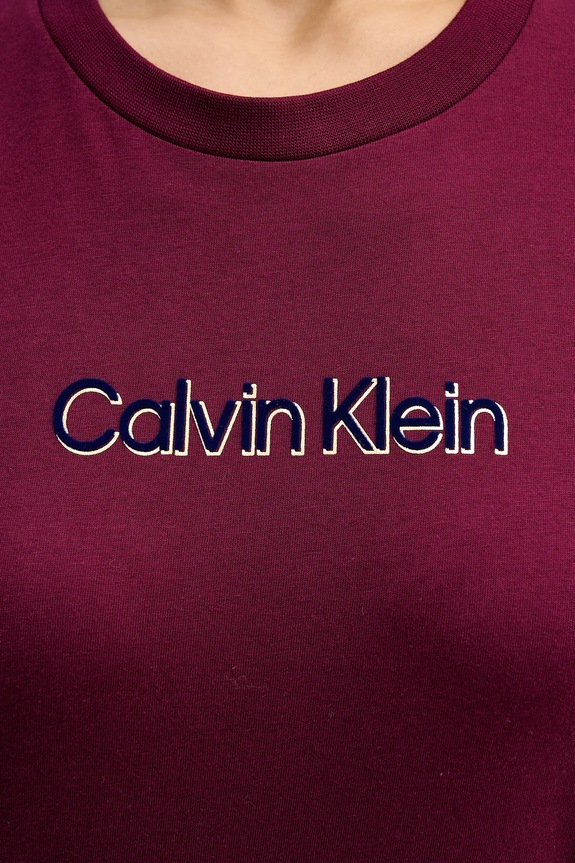 Calvin Klein Jeans t-shirt bawełniany LV047E821G bordowy