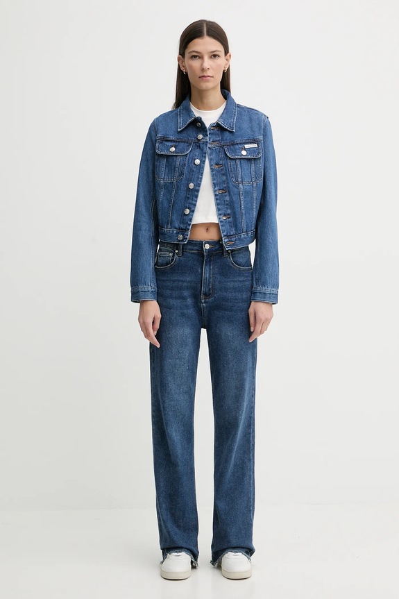 Bavlnené tričko Calvin Klein Jeans LV047E823G béžová SS26