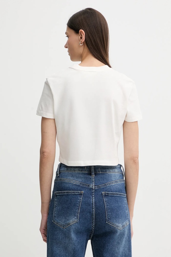 Oblečenie Bavlnené tričko Calvin Klein Jeans LV047E823G béžová