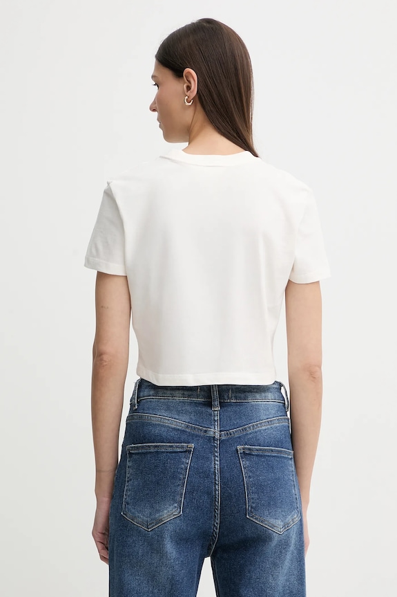 Oblečenie Bavlnené tričko Calvin Klein Jeans LV047E823G béžová