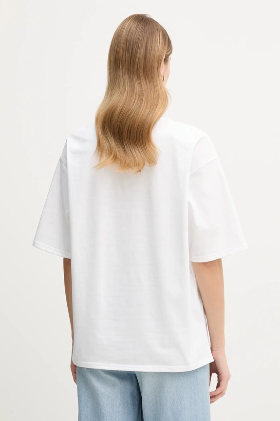 Îmbrăcăminte Calvin Klein Jeans tricou din bumbac LV047E232G alb