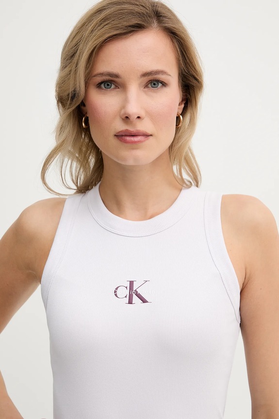 Calvin Klein Jeans top fioletowy LV047E200G