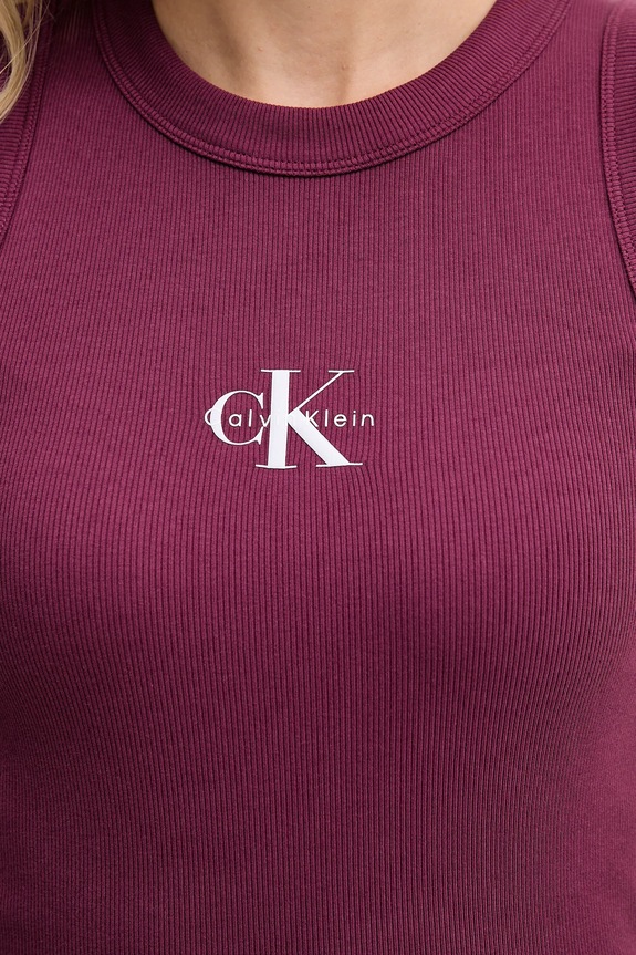 Calvin Klein Jeans top LV047E200G fioletowy