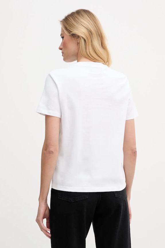 Îmbrăcăminte Calvin Klein Jeans tricou din bumbac LV047E809G alb
