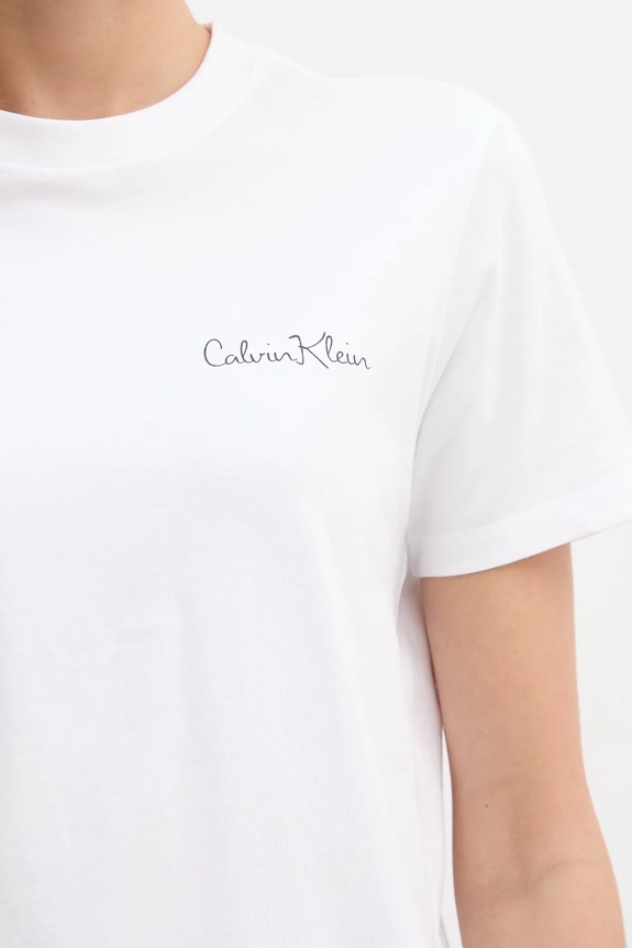 Calvin Klein Jeans tricou din bumbac LV047E809G alb