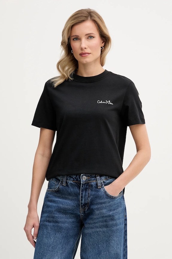 Bavlnené tričko Calvin Klein Jeans potlač čierna LV047E809G