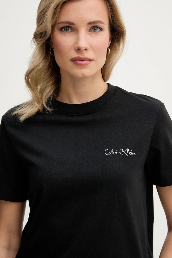 Bavlnené tričko Calvin Klein Jeans čierna LV047E809G