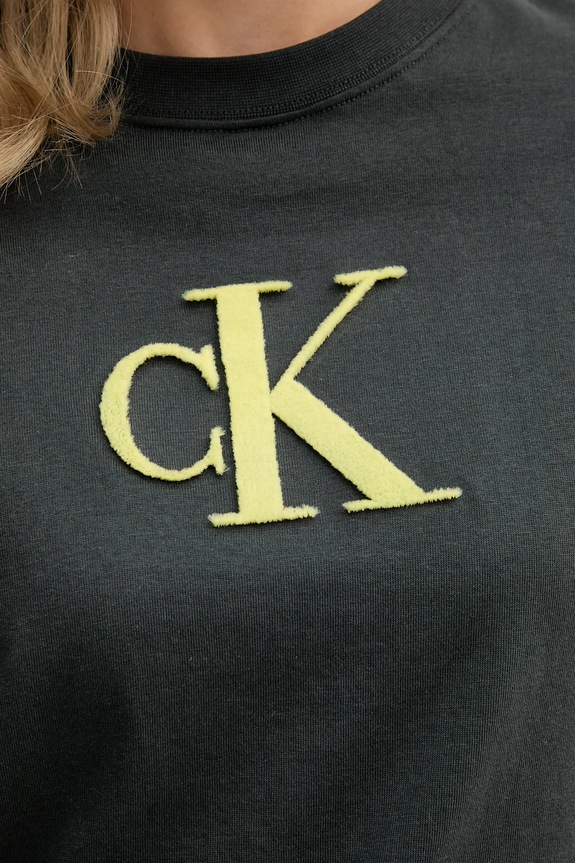Bavlnené tričko Calvin Klein Jeans LV047E215G sivá