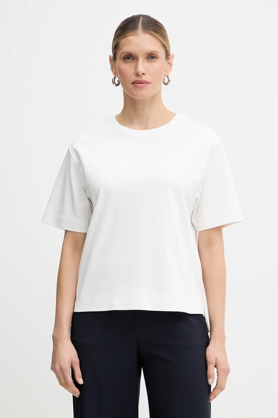 Bavlnené tričko Weekend Max Mara MULTID jednofarebný biela 2615941031600
