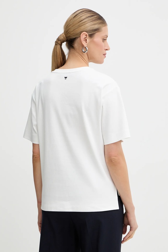 Oblečenie Bavlnené tričko Weekend Max Mara MULTID 2615941031600 biela
