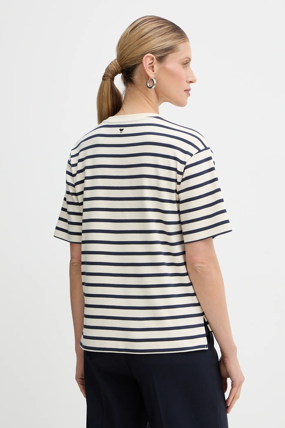 Oblečenie Bavlnené tričko Weekend Max Mara MULTID 2615941031600 béžová