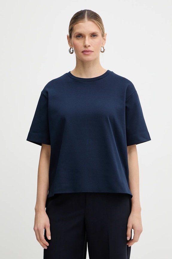 Weekend Max Mara tricou din bumbac MULTID uni bleumarin 2615941031600