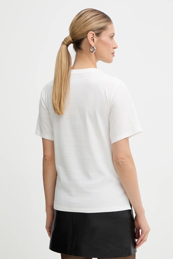 Oblečenie Bavlnené tričko Weekend Max Mara VENACO 2615971031600 biela