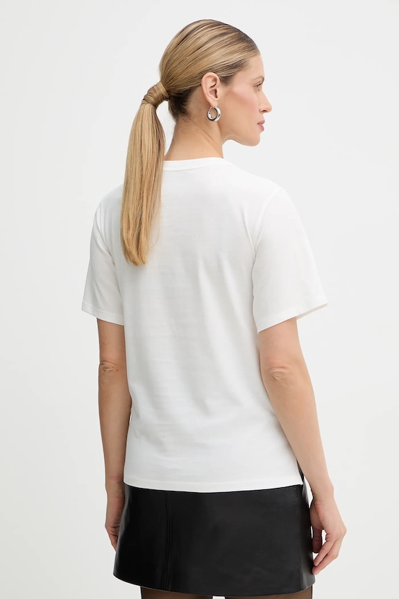 Oblečenie Bavlnené tričko Weekend Max Mara VENACO 2615971031600 biela