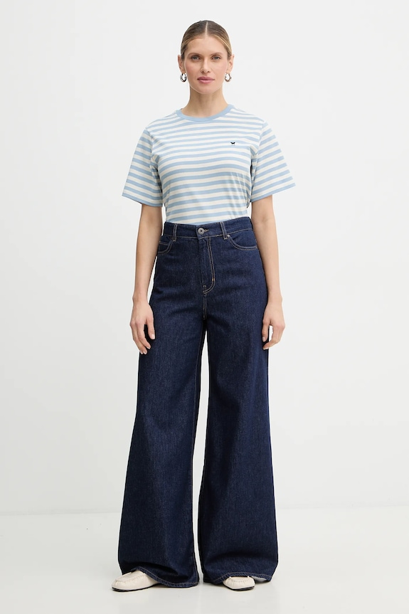 Bavlnené tričko Weekend Max Mara VENACO 2615971031600 modrá SS26