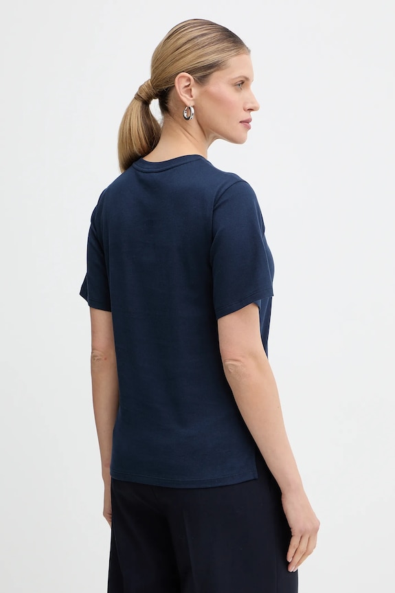 Oblečenie Bavlnené tričko Weekend Max Mara VENACO 2615971031600 tmavomodrá