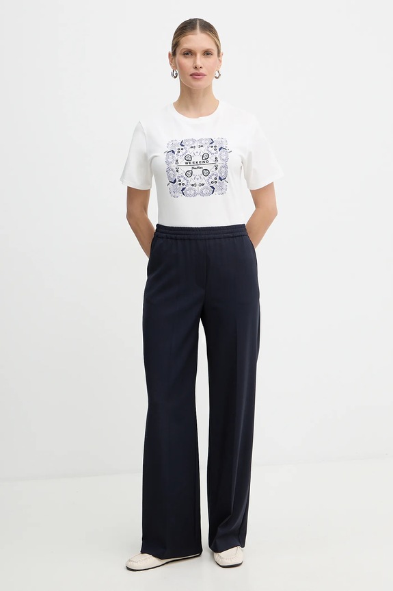 Bavlnené tričko Weekend Max Mara WEST 2615971041600 biela SS26