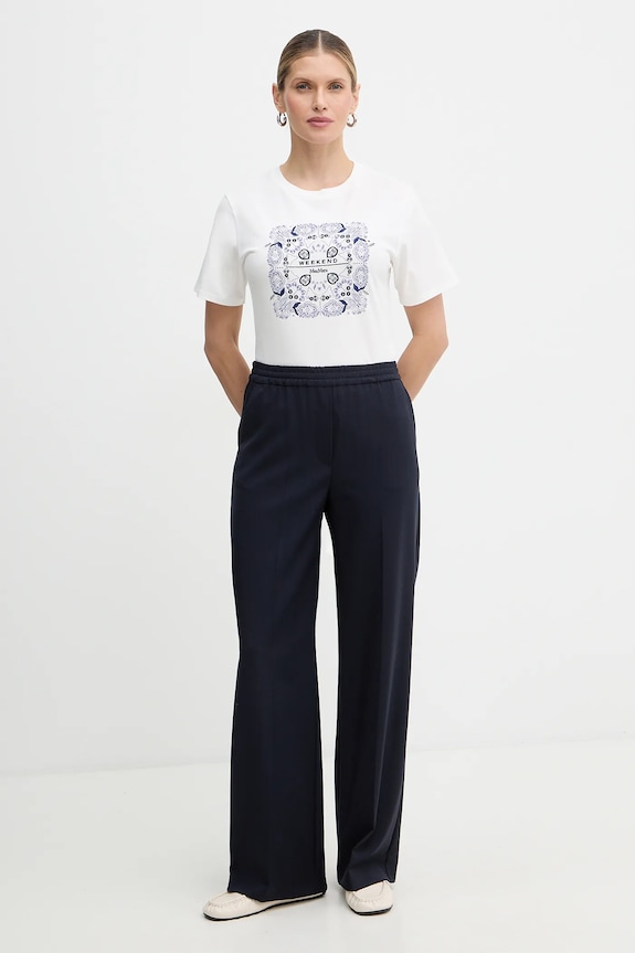 Bavlnené tričko Weekend Max Mara WEST 2615971041600 biela SS26