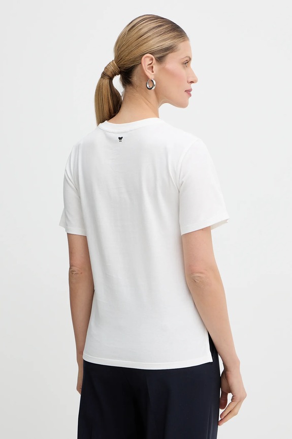 Oblečenie Bavlnené tričko Weekend Max Mara WEST 2615971041600 biela