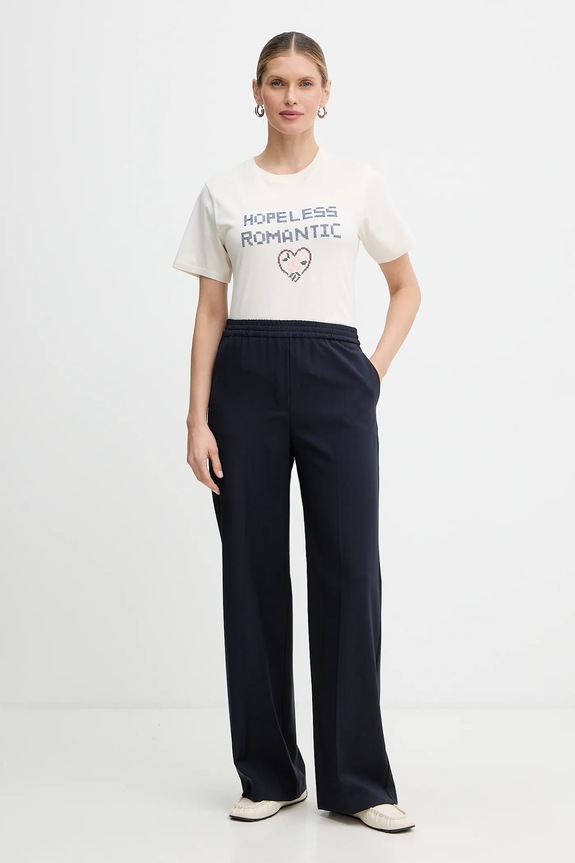 Bavlnené tričko Weekend Max Mara WEST 2615971041600 béžová SS26