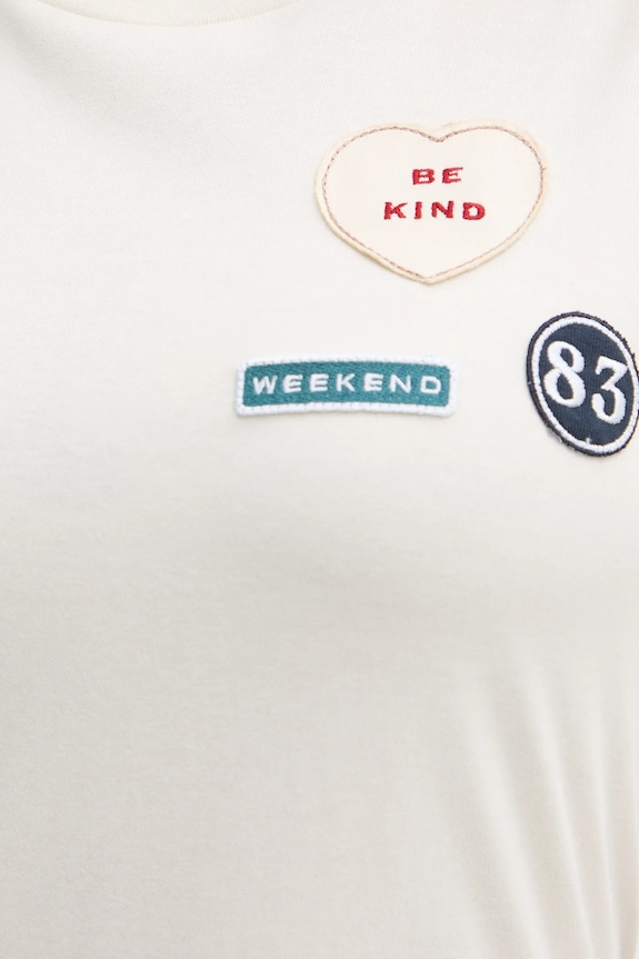 Weekend Max Mara tricou din bumbac WEST 2615971041600 bej