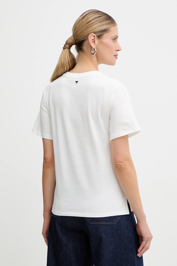 Oblečenie Bavlnené tričko Weekend Max Mara TENUE 2615971051600 biela