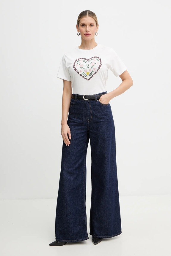 Bavlnené tričko Weekend Max Mara TENUE 2615971051600 biela SS26