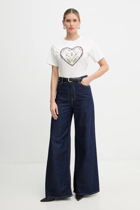 Bavlnené tričko Weekend Max Mara TENUE 2615971051600 biela SS26