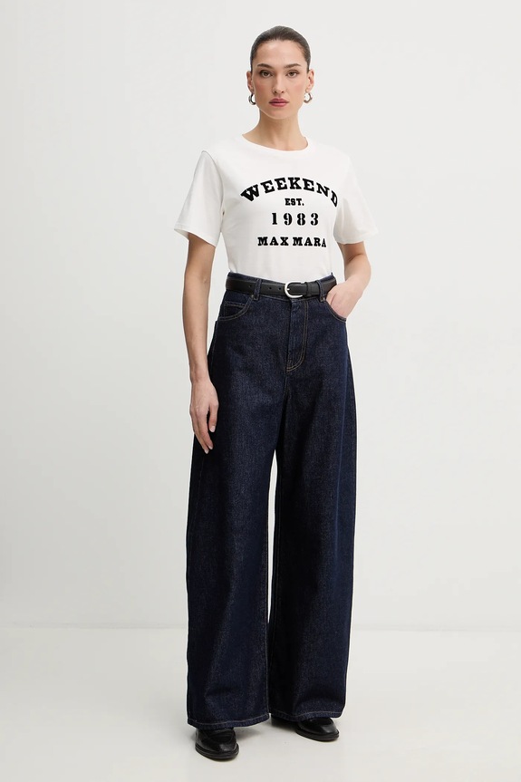Bavlnené tričko Weekend Max Mara TENUE 2615971051600 biela SS26