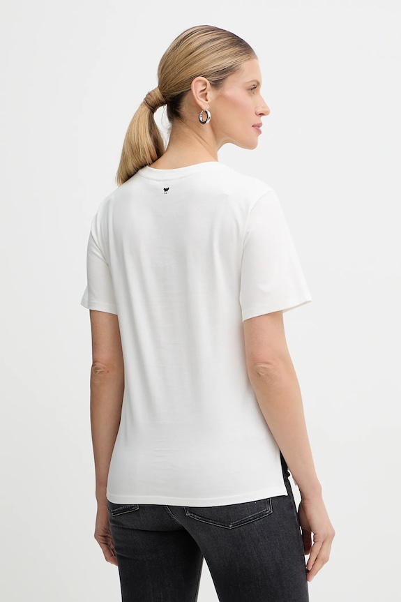 Oblečenie Bavlnené tričko Weekend Max Mara TENUE 2615971051600 biela