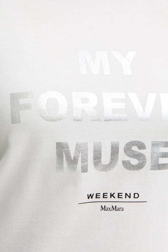 Bavlnené tričko Weekend Max Mara TENUE 2615971051600 biela